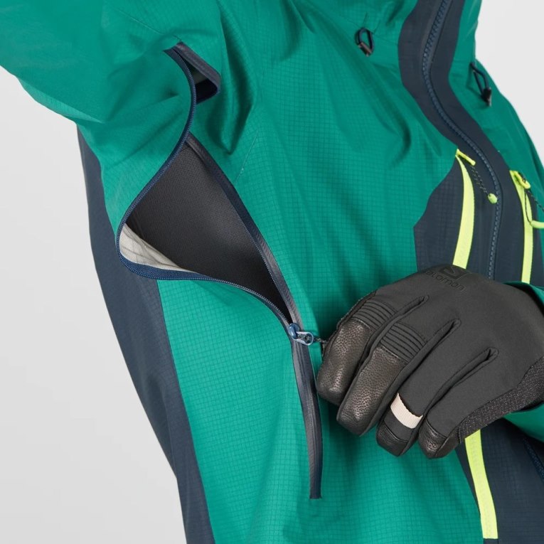 Salomon Outpeak GTX 3L Waterproof Men's Shell Jackets Green | CA 29N64